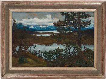 Helmer Osslund, River landscape from the north of Sweden.
