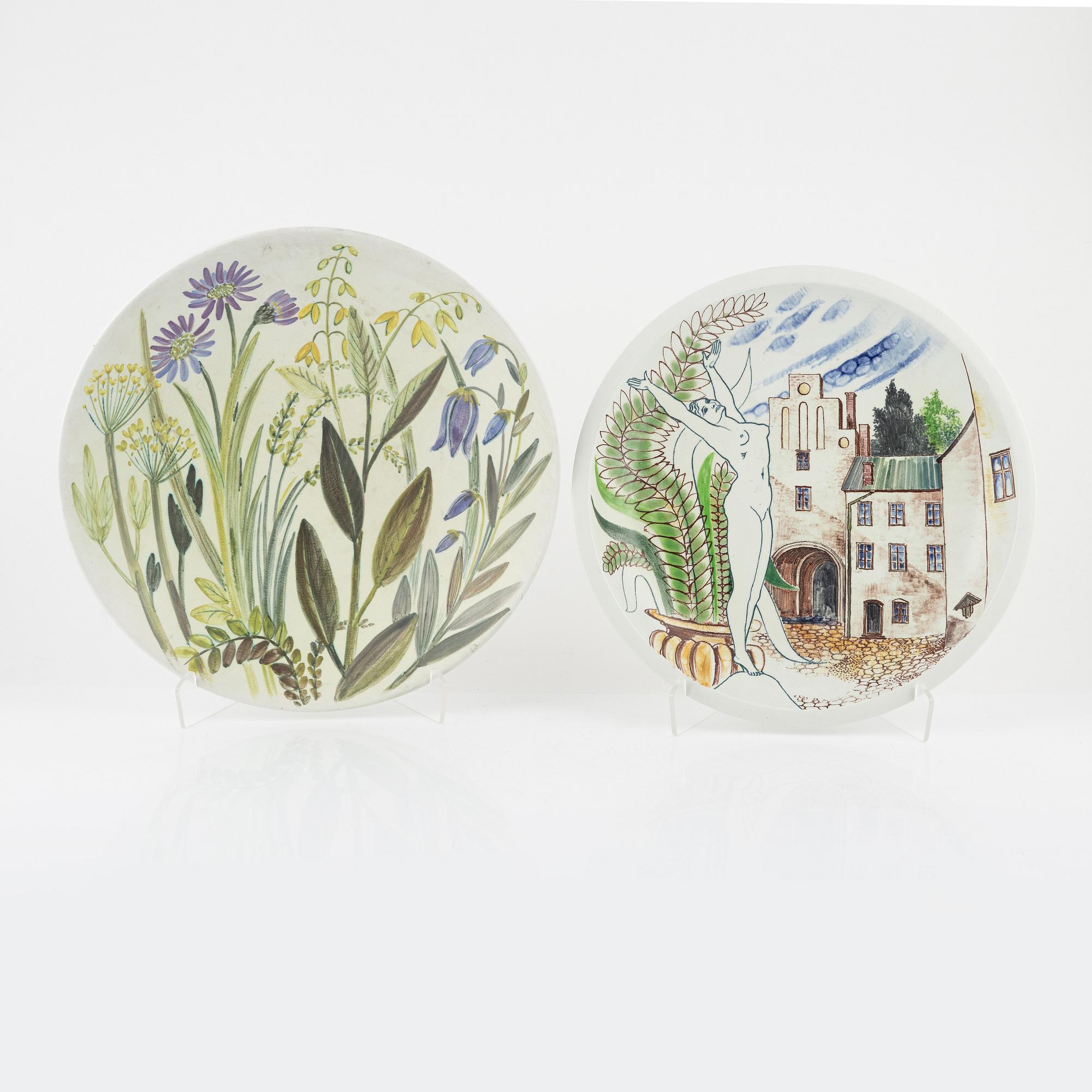 Praktfat, 4 st, Carl-Harry Stålhane, Oskar Dahl och Sylvia Leuchovius, Rörstrand.