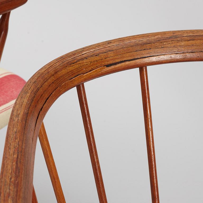 Helge Sibast, 4 armchairs, "No 8", Denmark, second half of the 20th century.