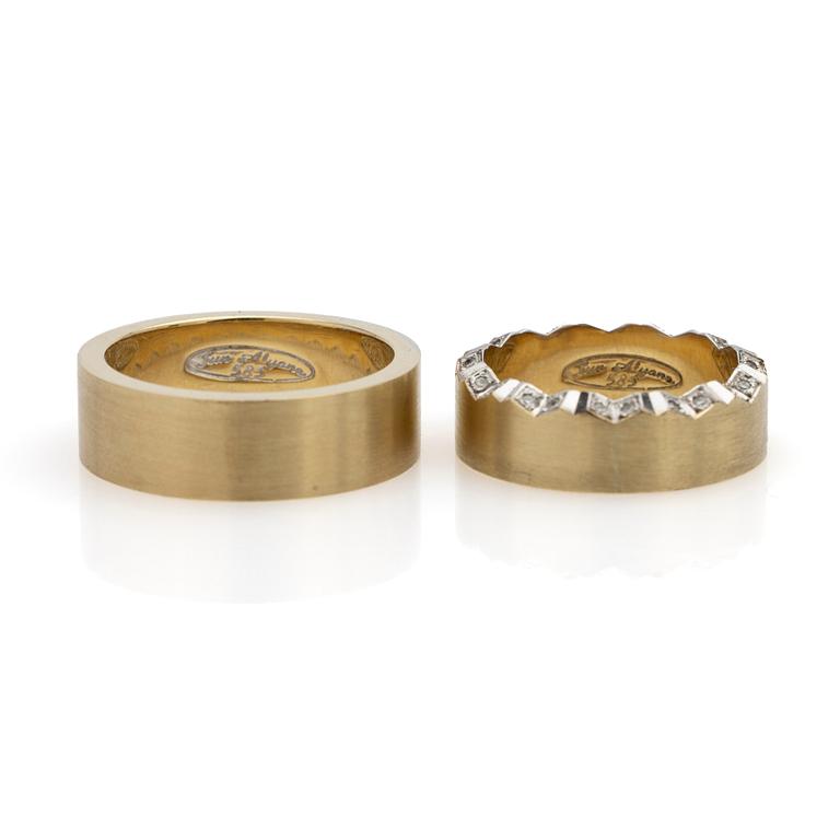 Ringar, ett par, 14 k, Sun Alyana.