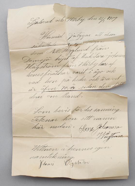 BÄGARE, silver, Erik Wibeck, Borås 1772. Vikt ca 48 gram.