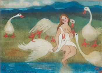 304. Ivar Arosenius, ”Leda och svanorna” (Leda and the Swans).