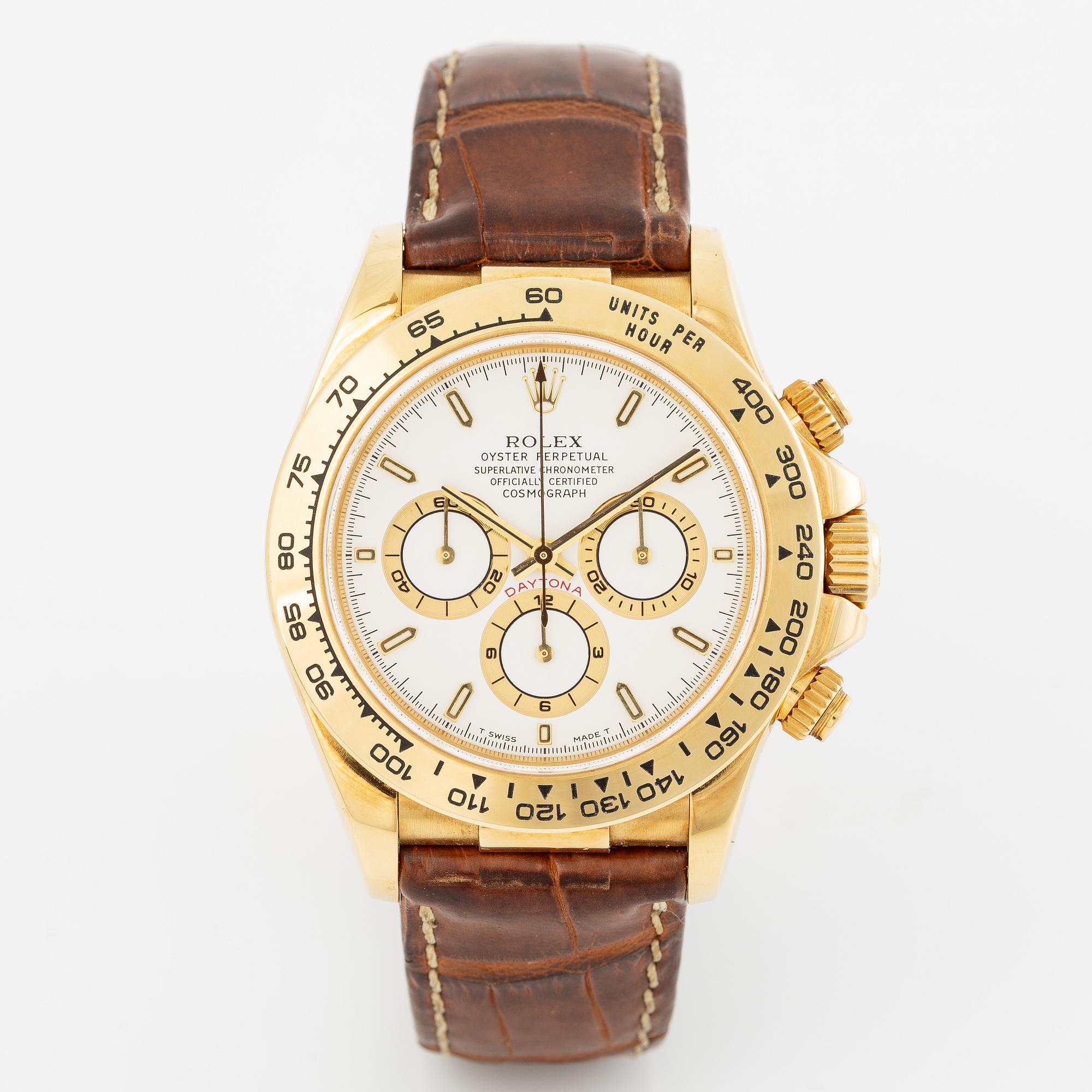 Rolex, Cosmograph, Daytona, chronograph, "Zenith", wristwatch, 40 mm.