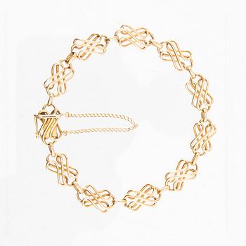 Bracelet, 18K gold, Stockholm 1956, fantasy link.