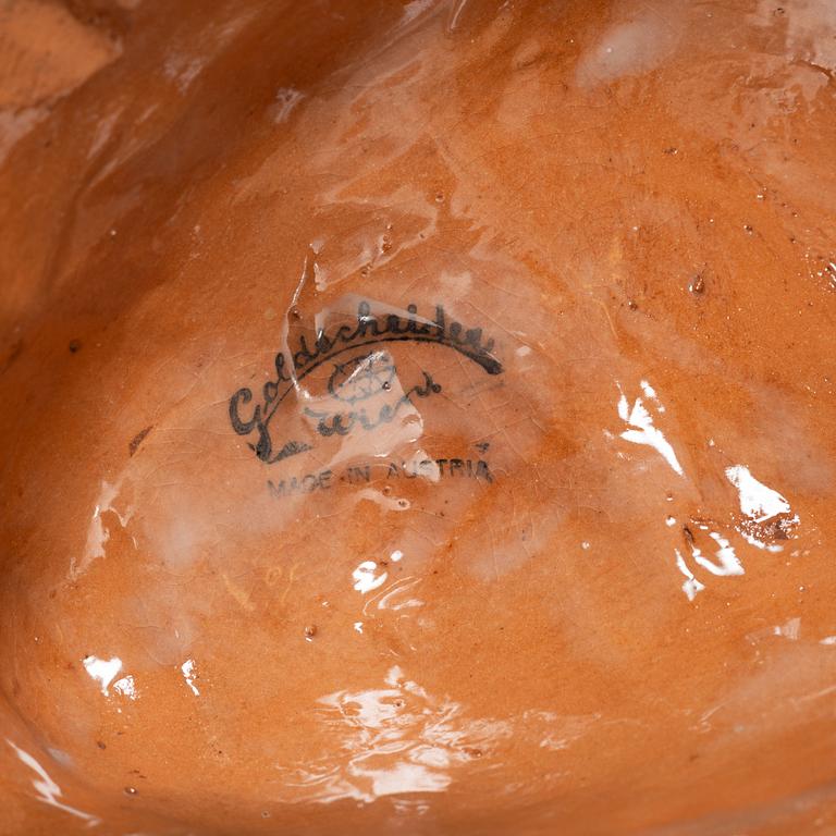 Wall mask, Goldscheider, Vienna 1930s, model 6911.