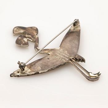 Wiwen Nilsson, Brooch, sterling silver, Lund, 1958.
