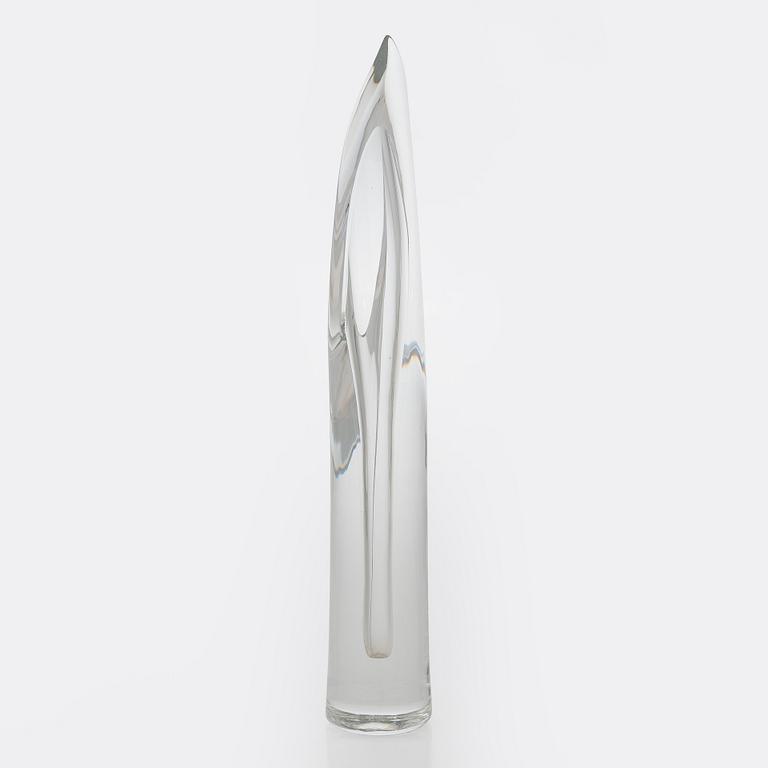 Aimo Okkolin, konstglas, , "Svärdslilja", signerad Riihimäen Lasi  Oy, Aimo Okkolin, Riihimäen Lasi Oy.