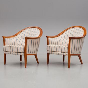 FÅTÖLJER, ett par, Bertil Fridhagen, Bröderna Andersson, 1950-/60-tal.