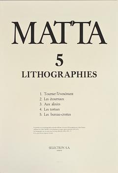 ROBERTO MATTA, mapp, "5 litographies", signerade och numrerade 47/100.