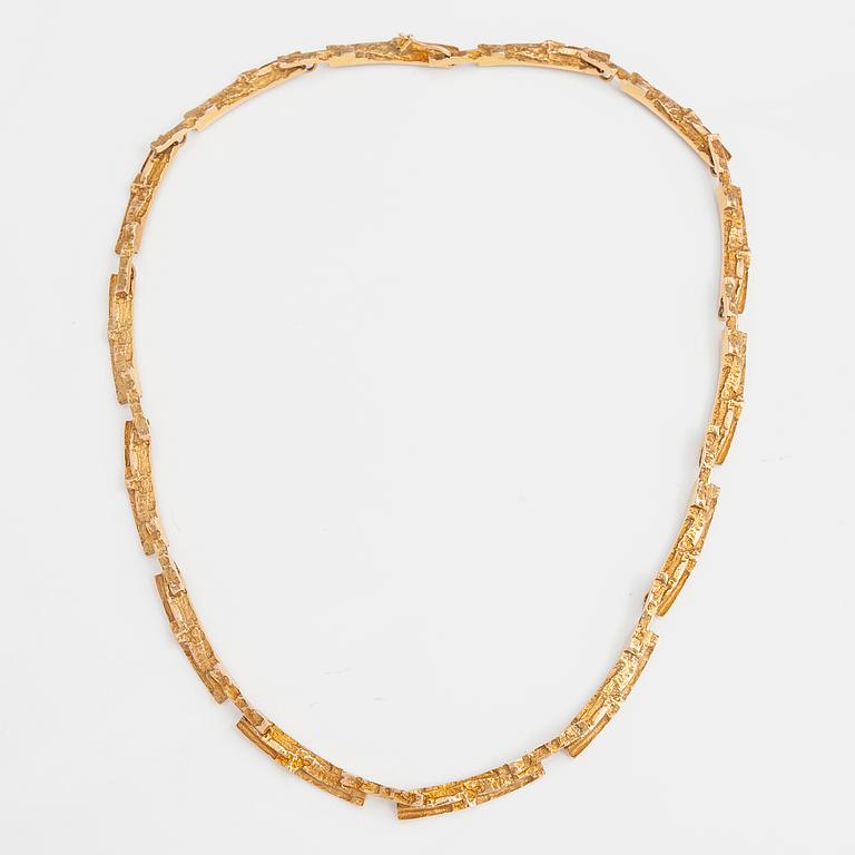 BJÖRN WECKSTRÖM, HALSBAND "Tundra", 14K guld, Lapponia 1965.