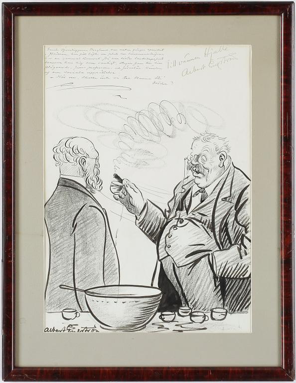 ALBERT ENGSTRÖM, blandteknik, signerad.