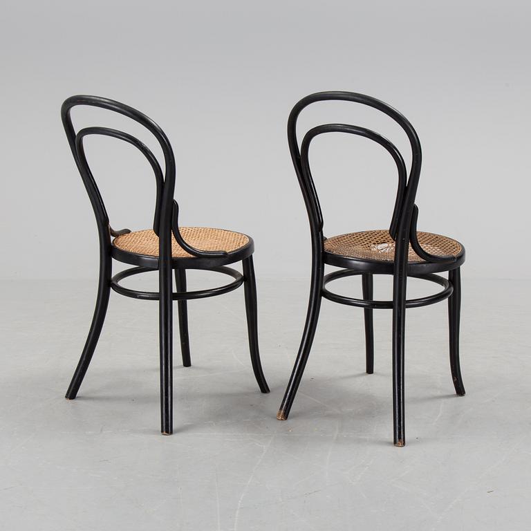 Five Thonet chairs, early 20th century.