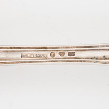 A 36 piece silve cutlery set, 'Olga', including Pehr Fredrik Palmgren, Stockholm, 1862-74.