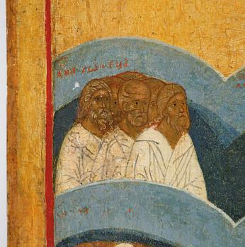 Ikon, "Alla heligas sabbat", Novgorodskolan ca 1500.