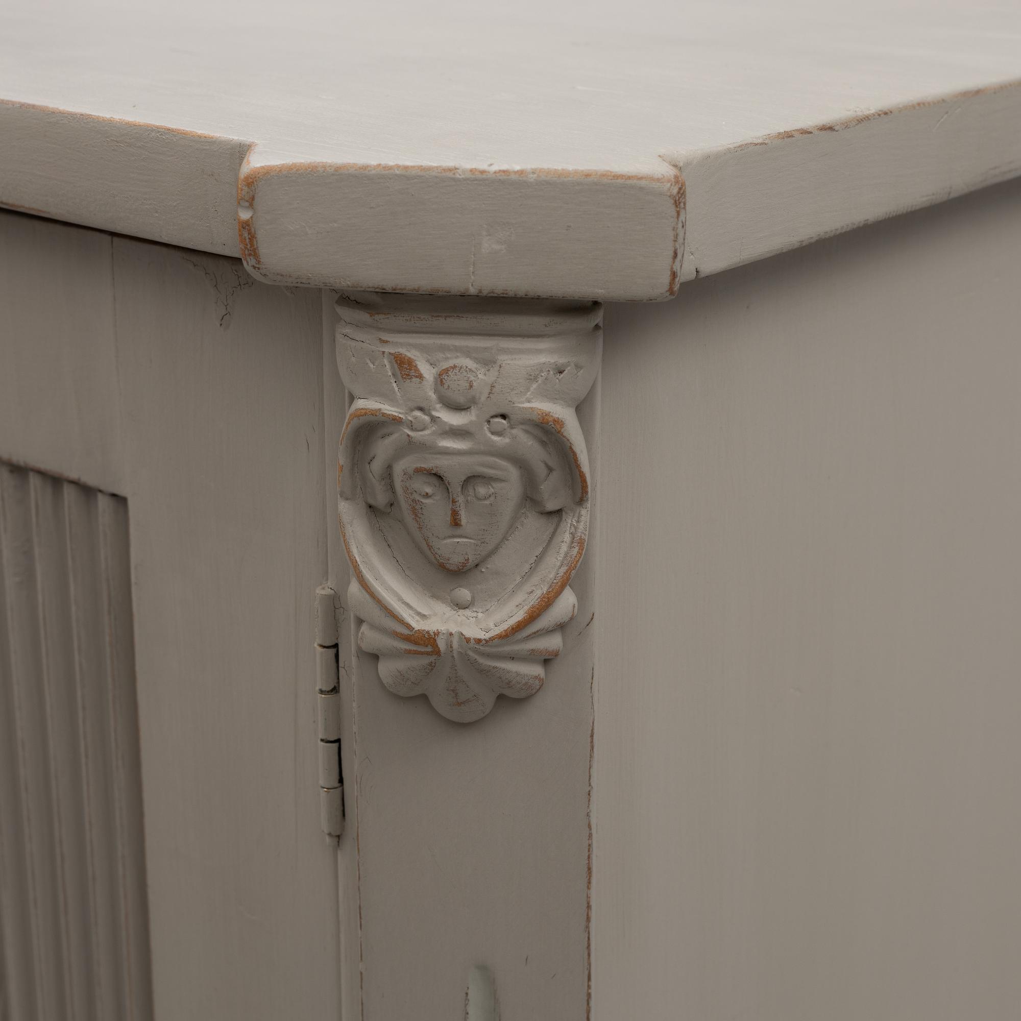 A Gustavian style sideboard, late 19th Century.