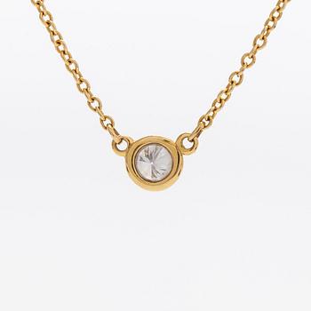 Tiffany & Co, Elsa Peretti, halsband, "Diamonds by the Yard", 18K guld med en briljantslipad diamant.