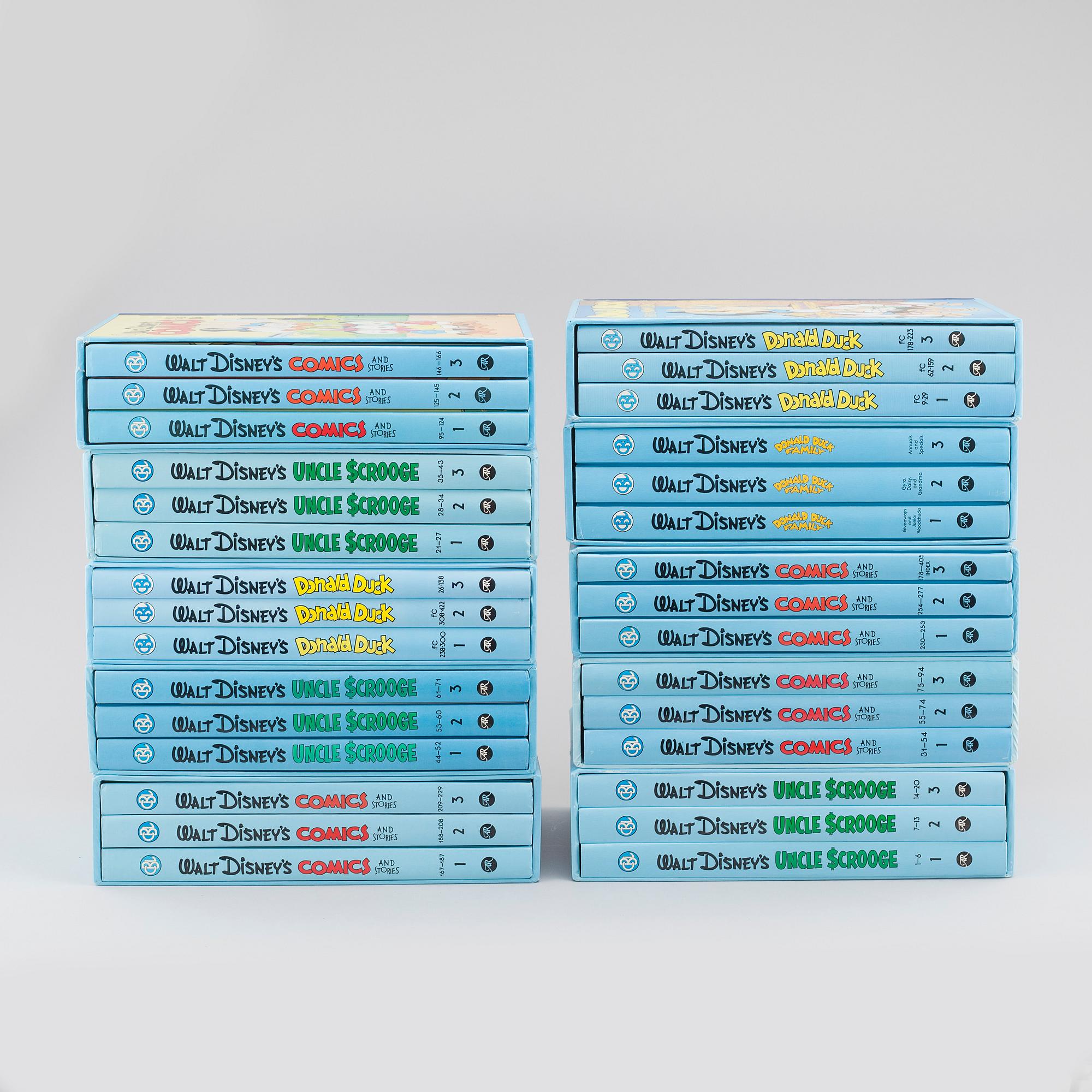 CARL BARKS LIBRARY, Walt Disney, 30 volymer, Another Rainbow Publishing, Arizona, 1980-tal.