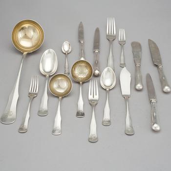 BESTICKSERVIS, 138 delar, silver, importerad av K. Anderson, Göteborg, 1918. Tot ca 5000 gram.