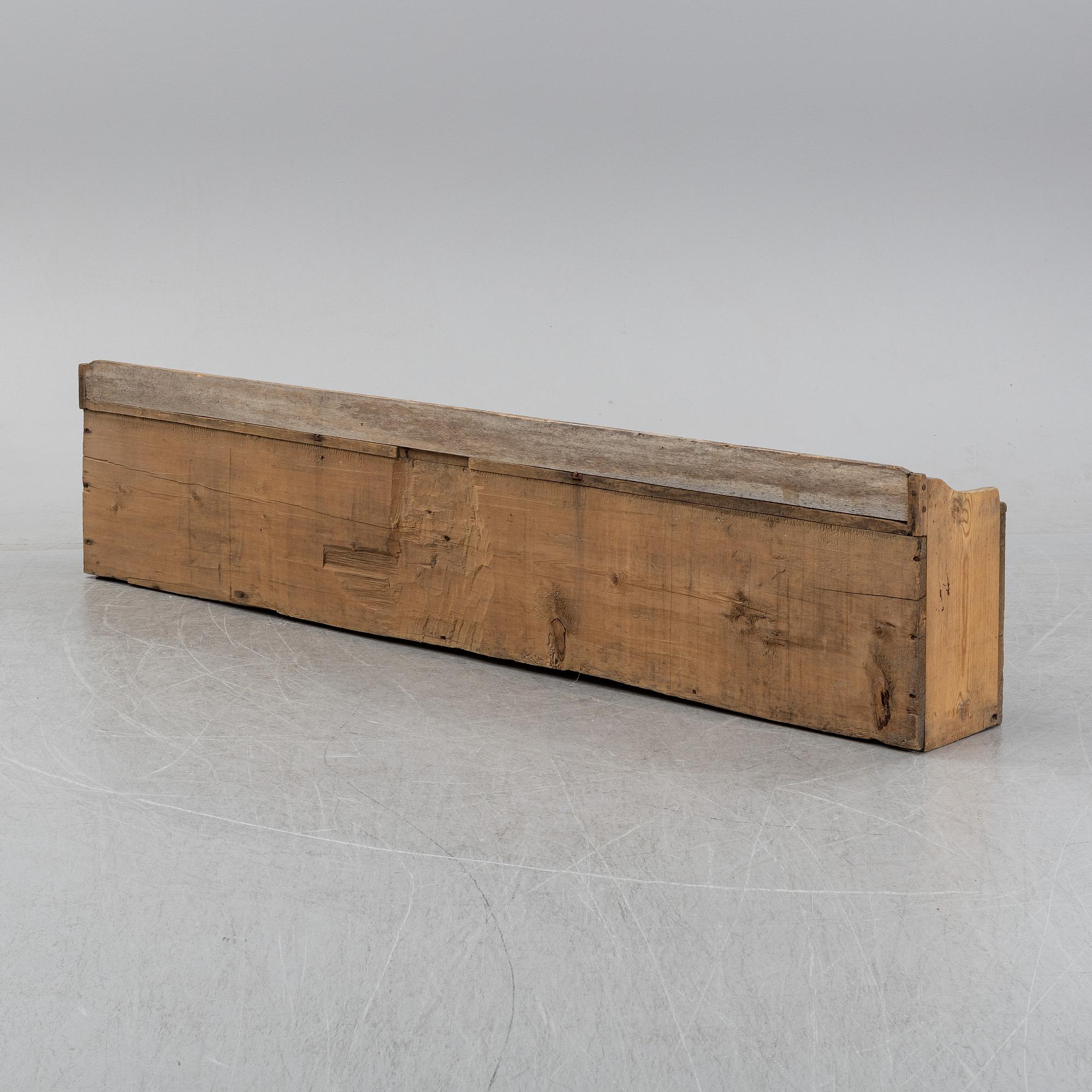 A provincial Swedish wooden sofa, later part of the 19th Century.