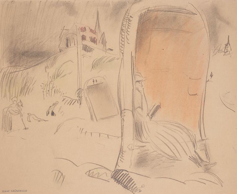 Isaac Grünewald, Woman reading in a beach hut.