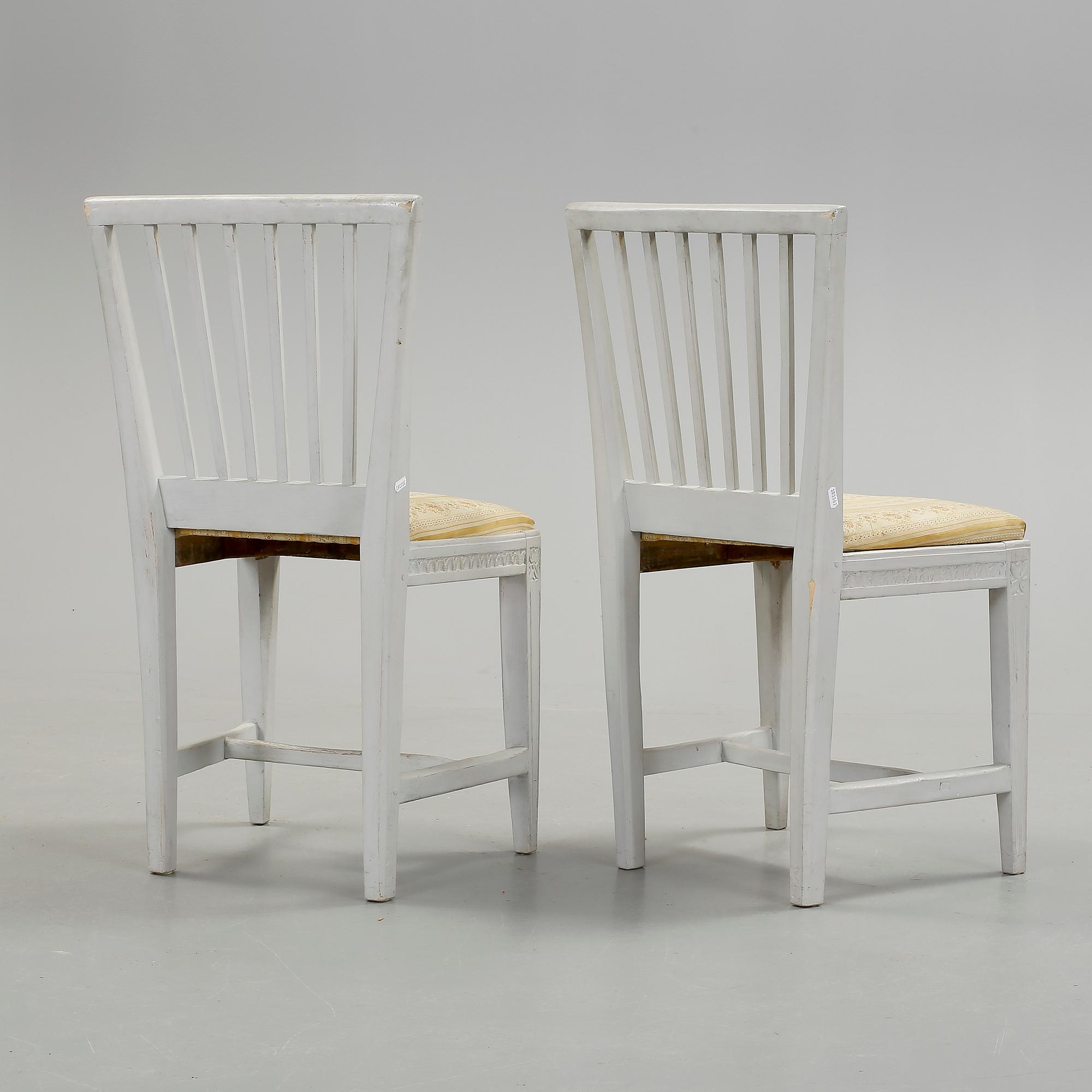STOLAR, ett par, gustaviansk provins, 1700-tal.