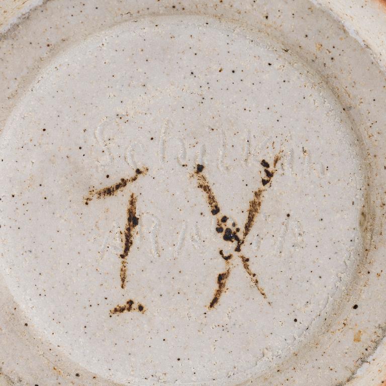 Michael Schilkin, a stoneware bowl, signed Schilkin Arabia.