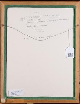 TRÄSNITT, 4 st, Japan, och AKVARELL, Kina, 1800-tal.