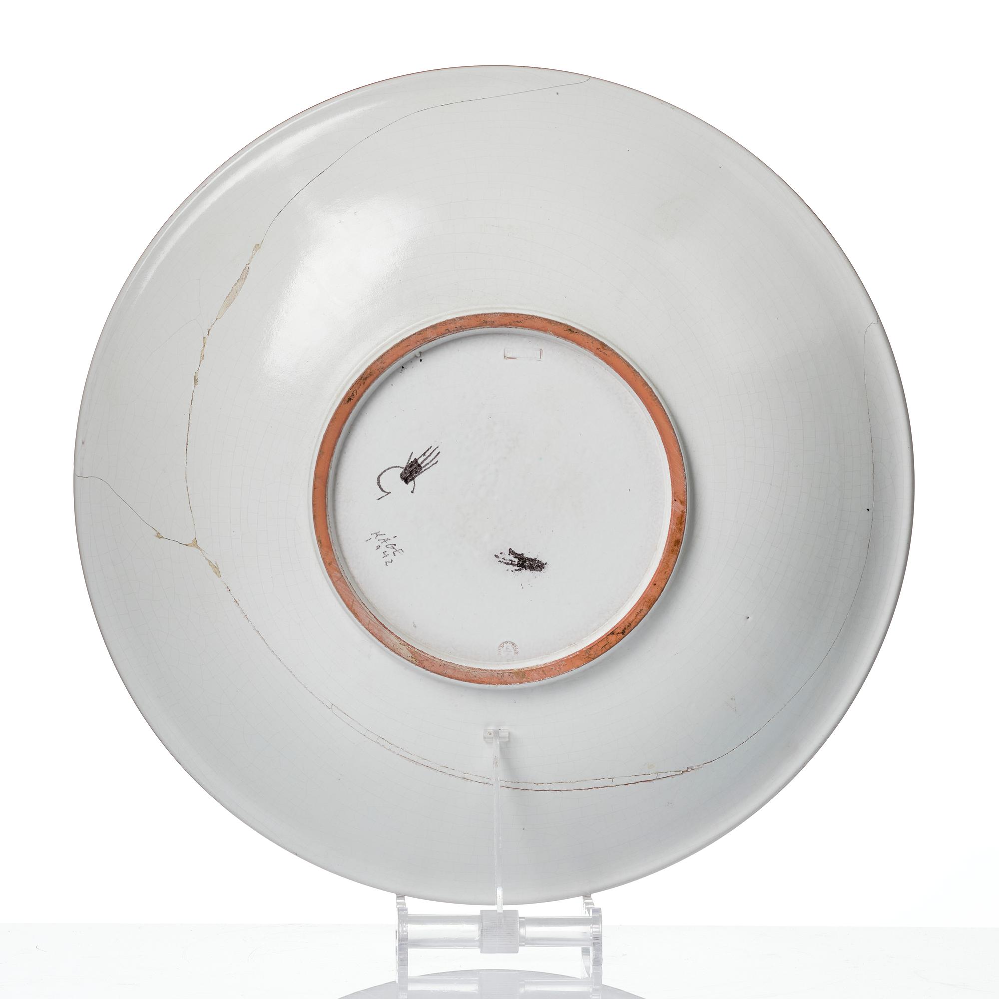 Wilhelm Kåge, a faience dish, Gustavsberg, Sweden, 1942.