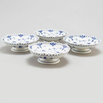 a set of four 'Musselmalet' porcelain bowls '1023' by Royal Copenhagen.