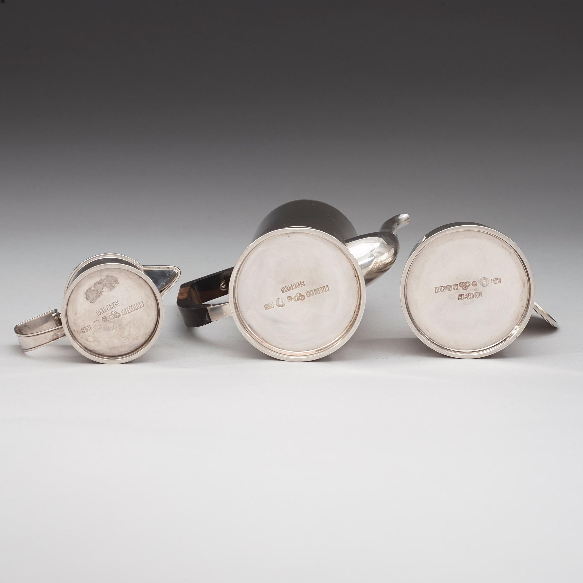 An Atelier Borgila 3 pcs coffee service, Stockholm 1936.