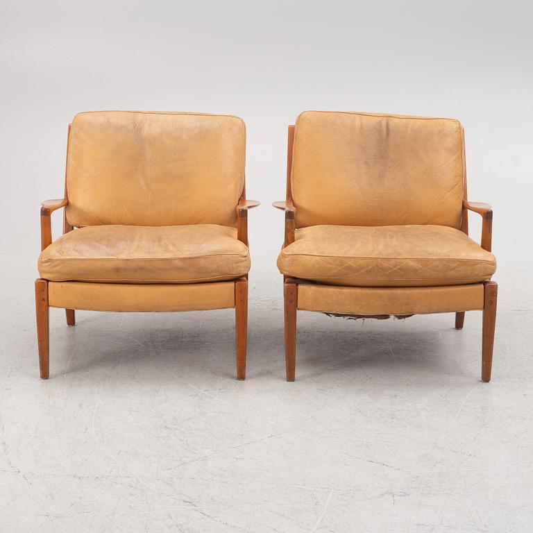 Arne Norell, a pair of "Löven" armchairs, Norell Möbler, Sweden,.