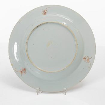 Tallrikar, 7 st,  Kina, Qingdynastin, Qianlong (1736-95).