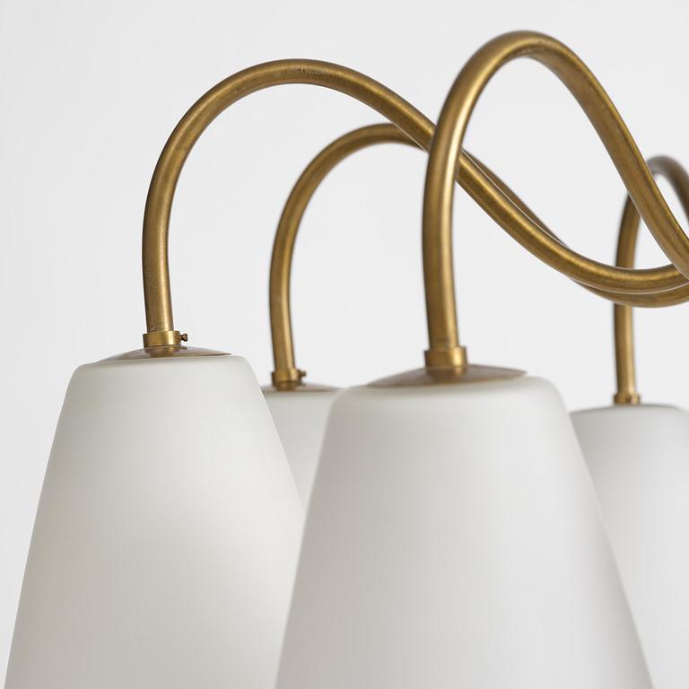 Harald Notini, eller Uno Westerberg, taklampa, Arvid Böhlmarks Lampfabrik, Stockholm, 1950-tal.