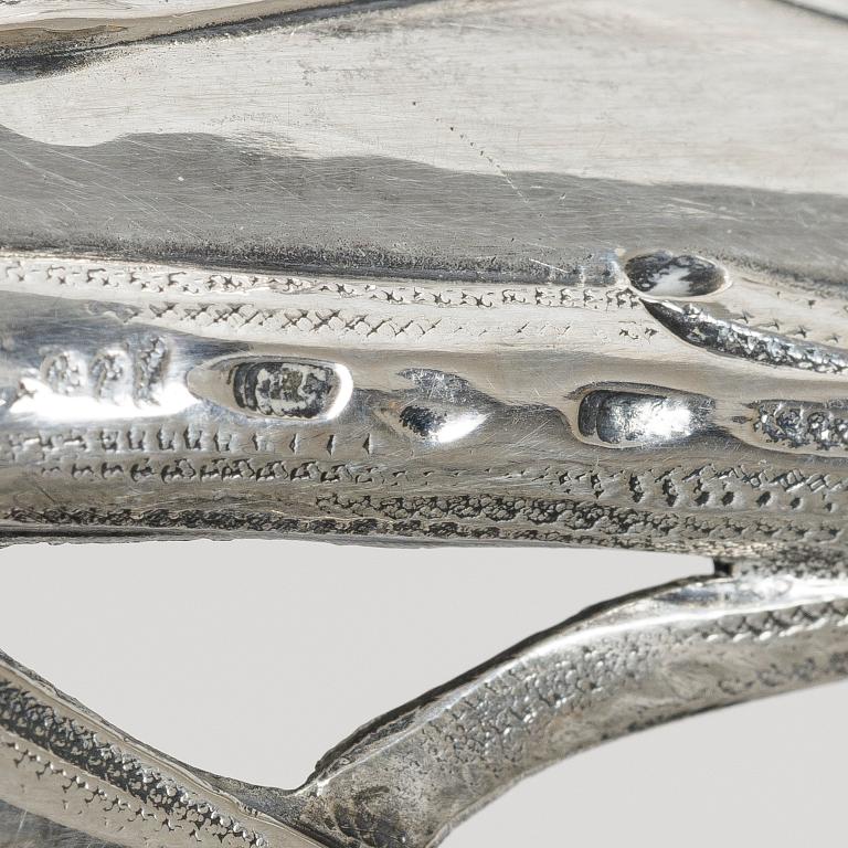 K Anderson, inkstand, silver and glass, Stockholm, 1900-1902,