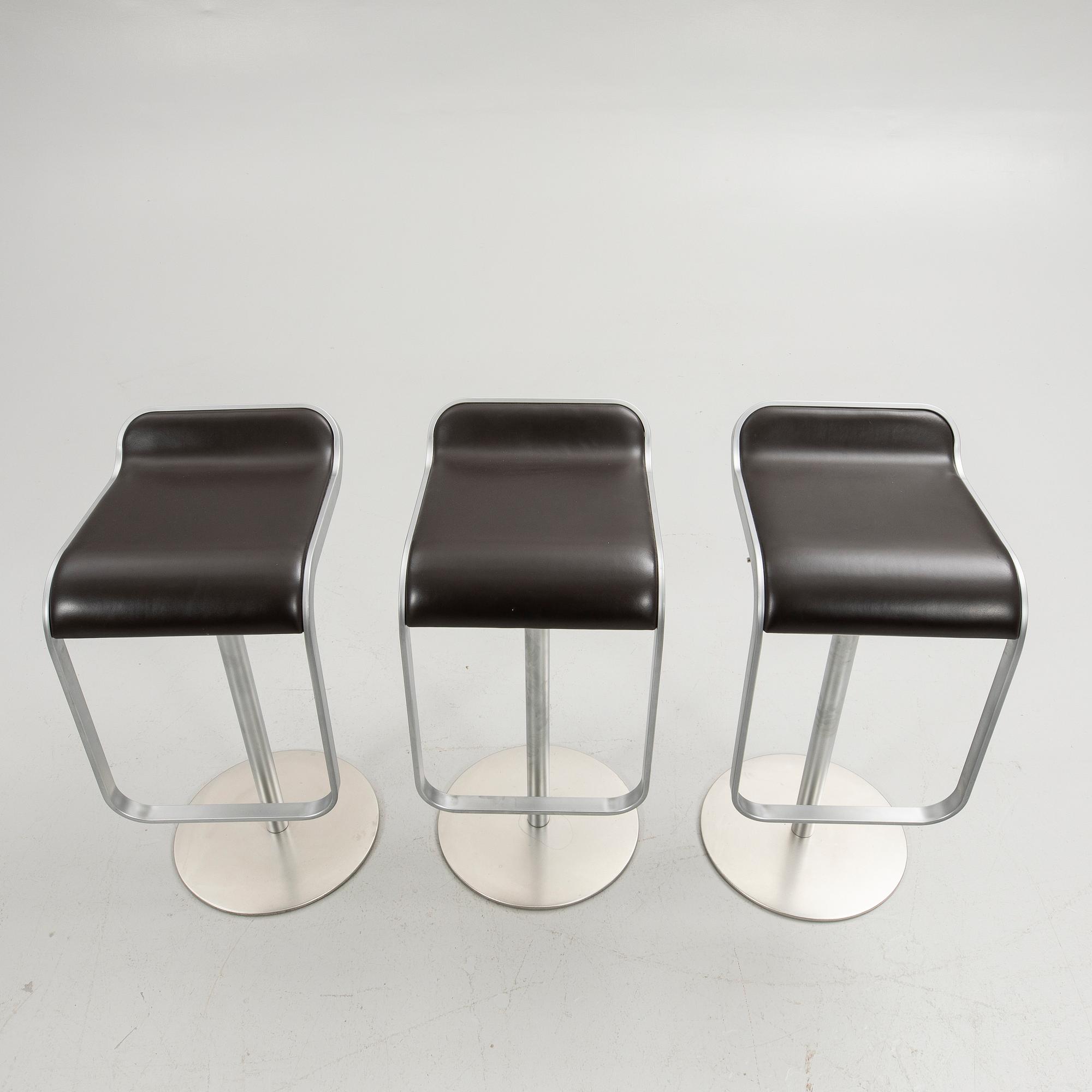 Shin & Tomoko Azumi, bar stools, 3 pcs, "Lem", LaPalma, Italy, 21st century.