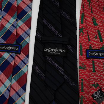 YVES SAINT LAURENT, tre stycken slipsar.