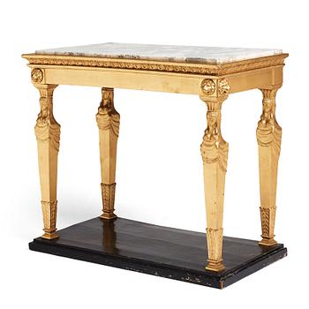 A late Gustavian console table, early 19th century.