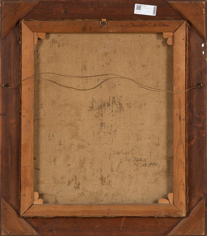UNKNOWN ARTIST, oil on canvas, dated atergo 1786.