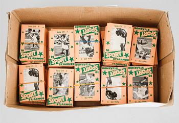 SAMLARBILDER, 104 st, "Sport stjärnor", omkring 1900-talets mitt.