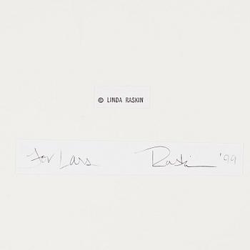 Linda Raskin, photograph signed and stamped on verso.