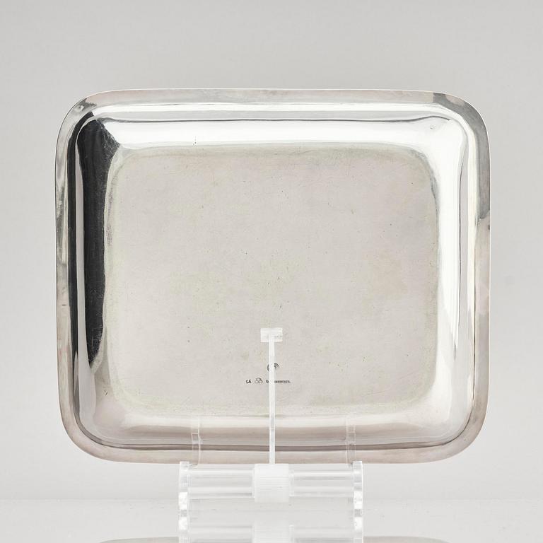 A Swedish silver dish, mark of Johan Petter Grönvall, Stockholm 1828.