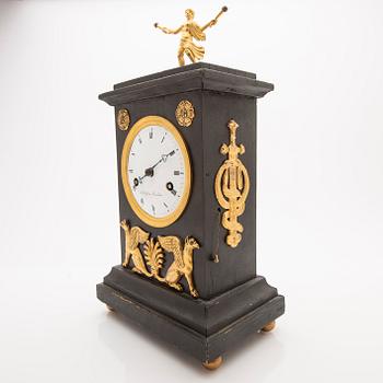 Table pendulum clock, by Johan Erik Callerström, clockmaker from 1817 in Stockholm, Empire, 19th century.