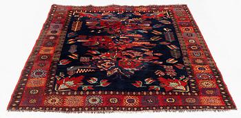 An antique Afshar rug, southeastern Iran, c. 206 x 156 cm.
