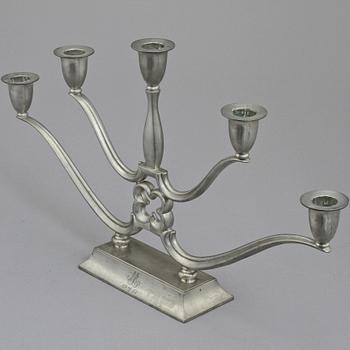 KANDELABER, tenn, Just Andersen, Danmark, 1900-tal.