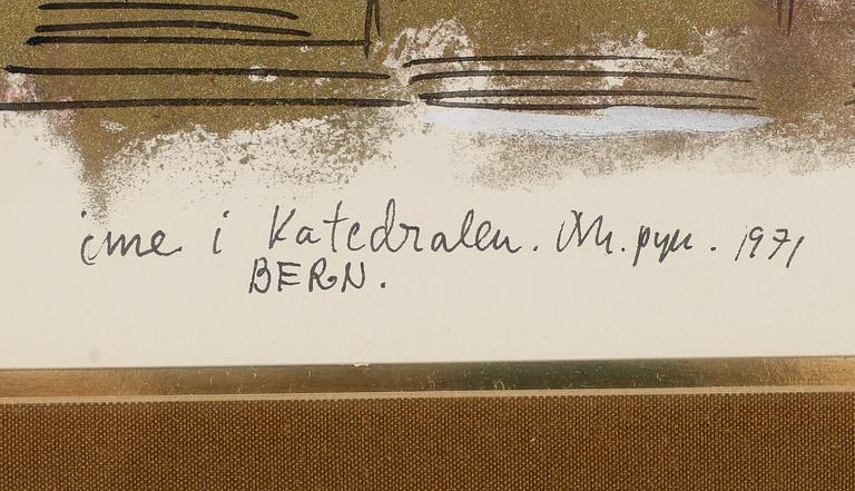 MADELEINE PYK, akvarell, signerad och daterad 1971.
