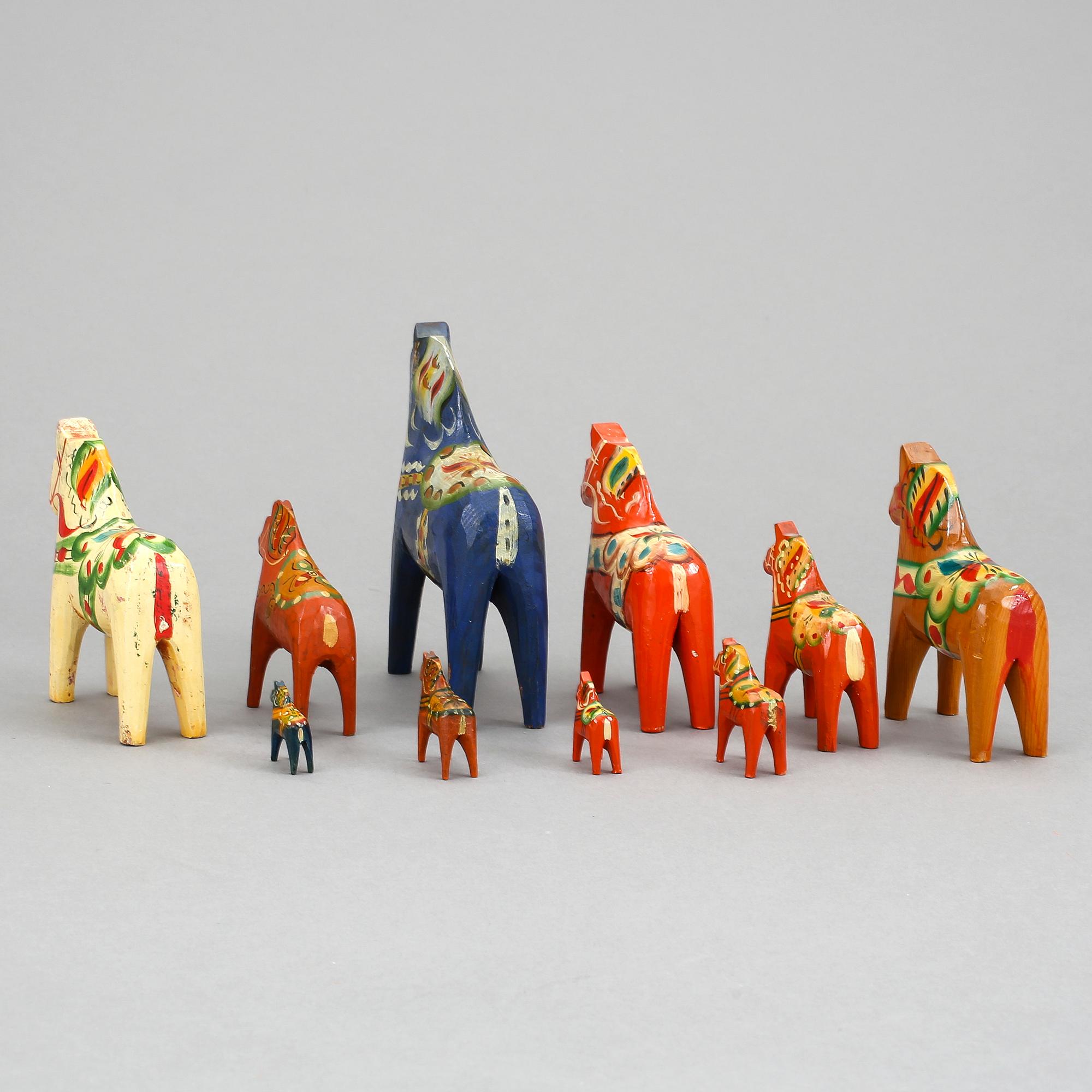 DALAHÄSTAR, 10 st, 1900-tal.