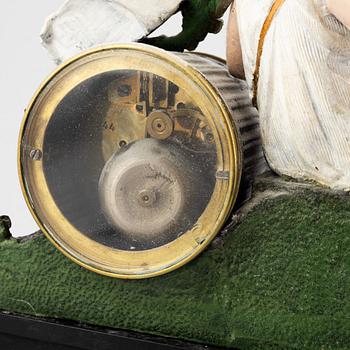 A 19th century mantle clock.