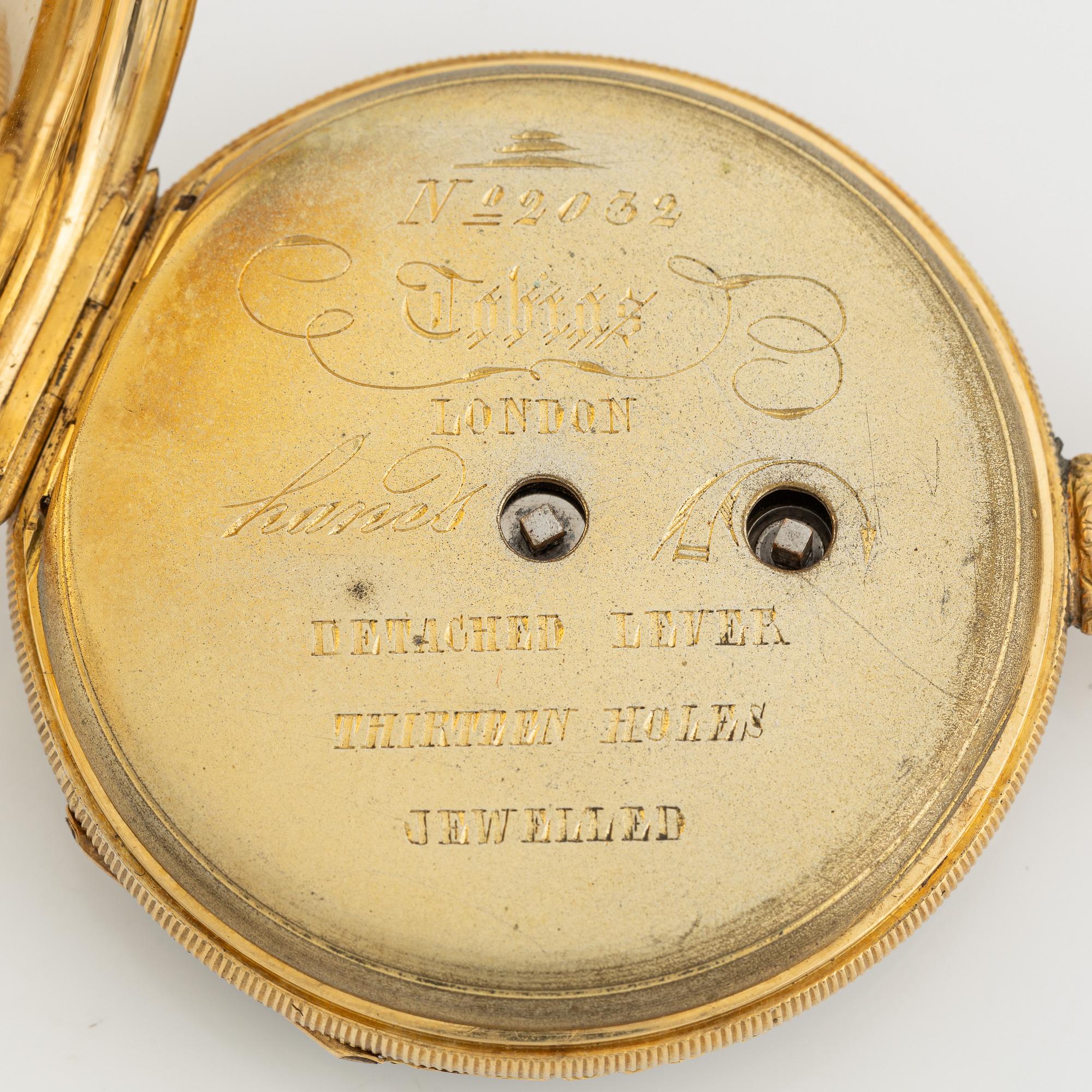 Fickur, 18K guld, 46 mm.