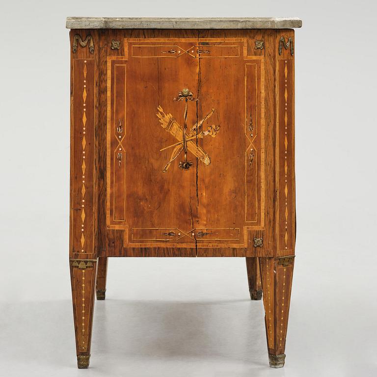 A Gustavian marquetry commode by N. P. Stenström (master in Stockholm 1782-90).