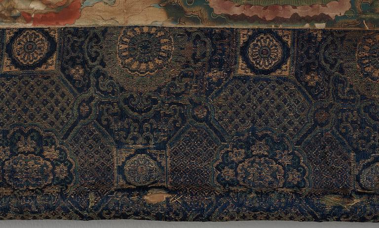 THANGKA, Tsong Khapa, tibeto-kinesisk, 1700-tal/tidigt 1800-tal.